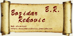 Božidar Reković vizit kartica
